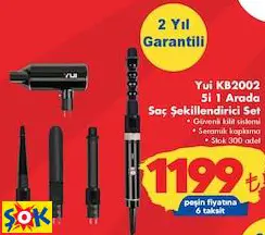 YUİ KB2002 5İ 1 ARADA SAÇ ŞEKİLLENDİRİCİ SET